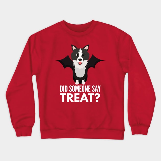 Border Collie Halloween Trick or Treat Crewneck Sweatshirt by DoggyStyles